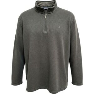 NWT $70 IZOD Mens Eco Thermasoft Quarter Zip Fleece Pullover Gray 4XB
